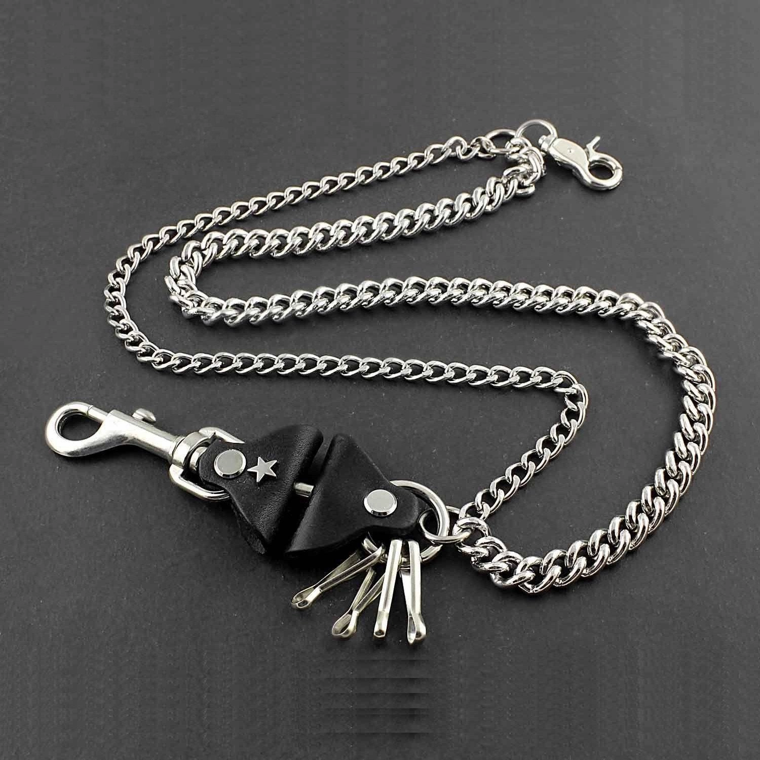 Solid Stainless Steel Wallet Chain Cool Punk Rock Biker Trucker Wallet Chain Trucker Wallet Chain for Men