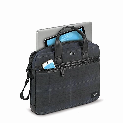 Solo Bryce Waxed Canvas Slim Brief, Plaid