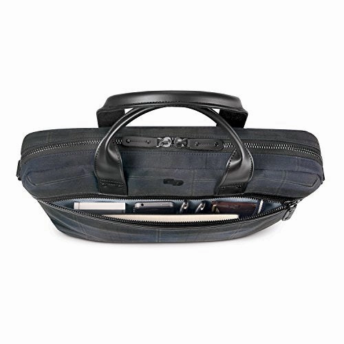 Solo Bryce Waxed Canvas Slim Brief, Plaid
