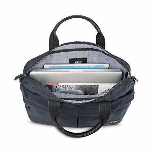 Solo Gavin Waxed Canvas Slim Brief, Indigo