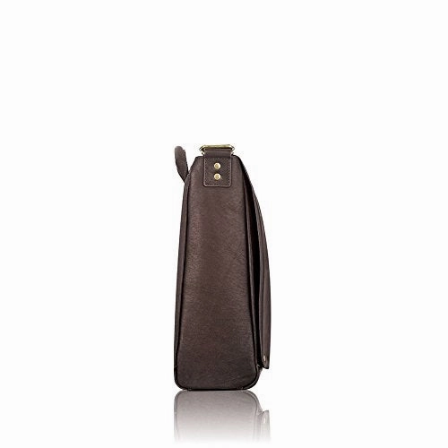 Solo Hudson 16 Inch Leather Laptop Messenger, Espresso