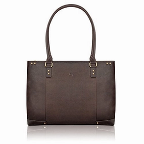 Solo Jay 15.6 Inch Leather Laptop Carryall Tote, Espresso