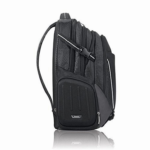 Solo Rival 17.3 Inch Laptop Backpack With Hardshell Side Pockets, Black