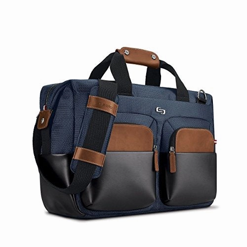 Solo Sag Harbor 15.6 Laptop Blue Briefcase, Navy