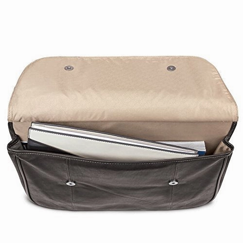 Solo Warren 16 Inch Leather Laptop Briefcase, Espresso