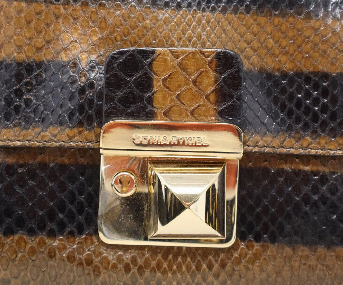 Sonia Rykiel Brown & Black Snakeskin Crossbody