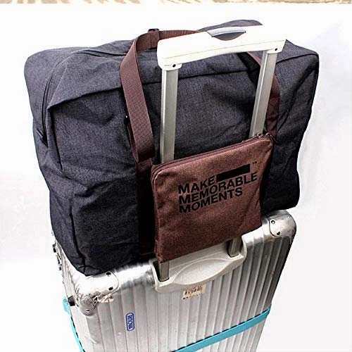 Spirit Airline Personal Item Carry-on Bag Unisex's Lightweight Foldable Duffel Travel Luggage Bag 18 X 14 X 8 inches(Blue with strap)
