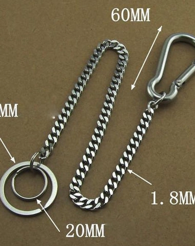 Stainless Steel 15inch Wallets Chain Cool Punk Rock Biker Trucker Wallet Chain Trucker Wallet Chain for Men