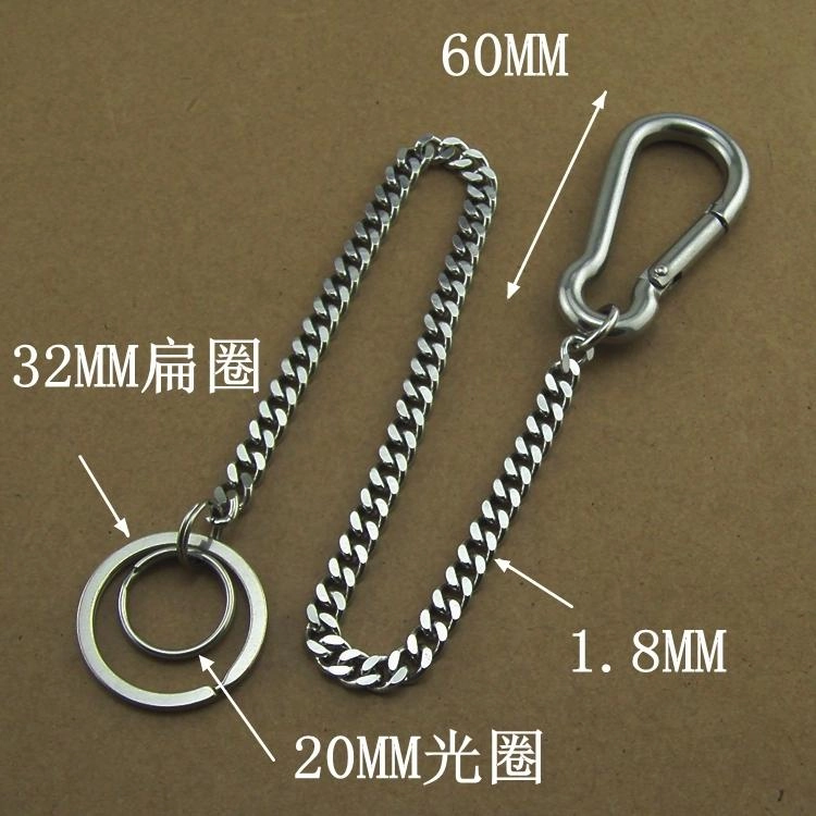 Stainless Steel 15inch Wallets Chain Cool Punk Rock Biker Trucker Wallet Chain Trucker Wallet Chain for Men