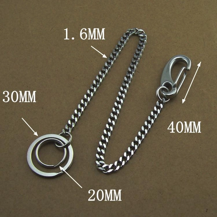 Stainless Steel 15inch Wallets Chain Cool Punk Rock Biker Trucker Wallet Chain Trucker Wallet Chain for Men