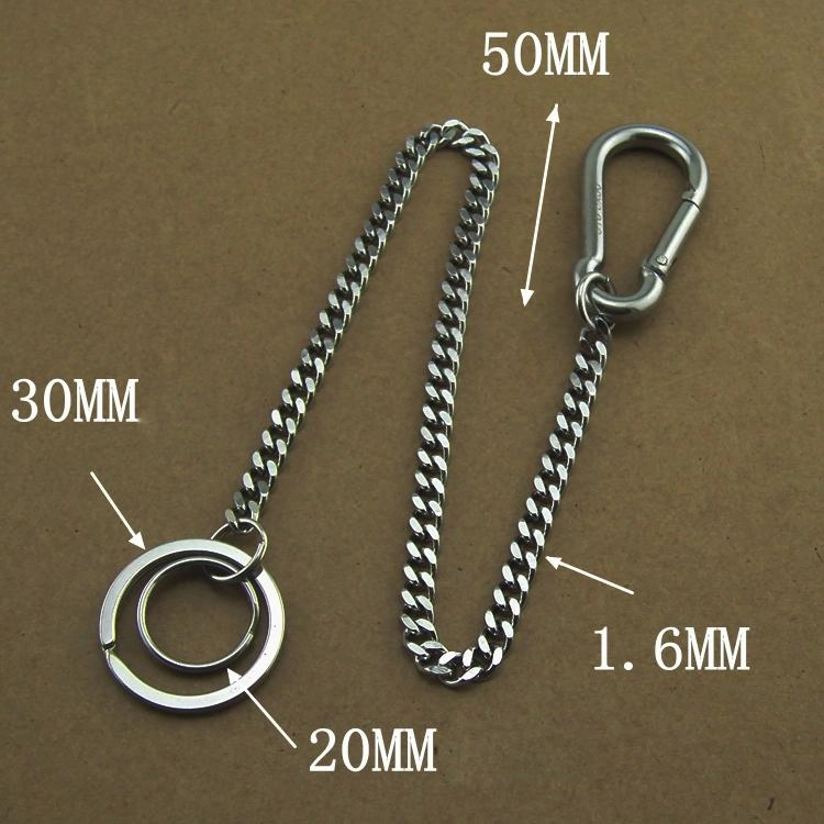 Stainless Steel 15inch Wallets Chain Cool Punk Rock Biker Trucker Wallet Chain Trucker Wallet Chain for Men