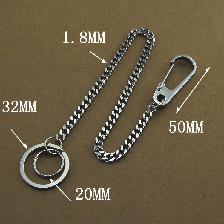 Stainless Steel 15inch Wallets Chain Cool Punk Rock Biker Trucker Wallet Chain Trucker Wallet Chain for Men