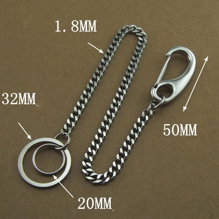 Stainless Steel 15inch Wallets Chain Cool Punk Rock Biker Trucker Wallet Chain Trucker Wallet Chain for Men