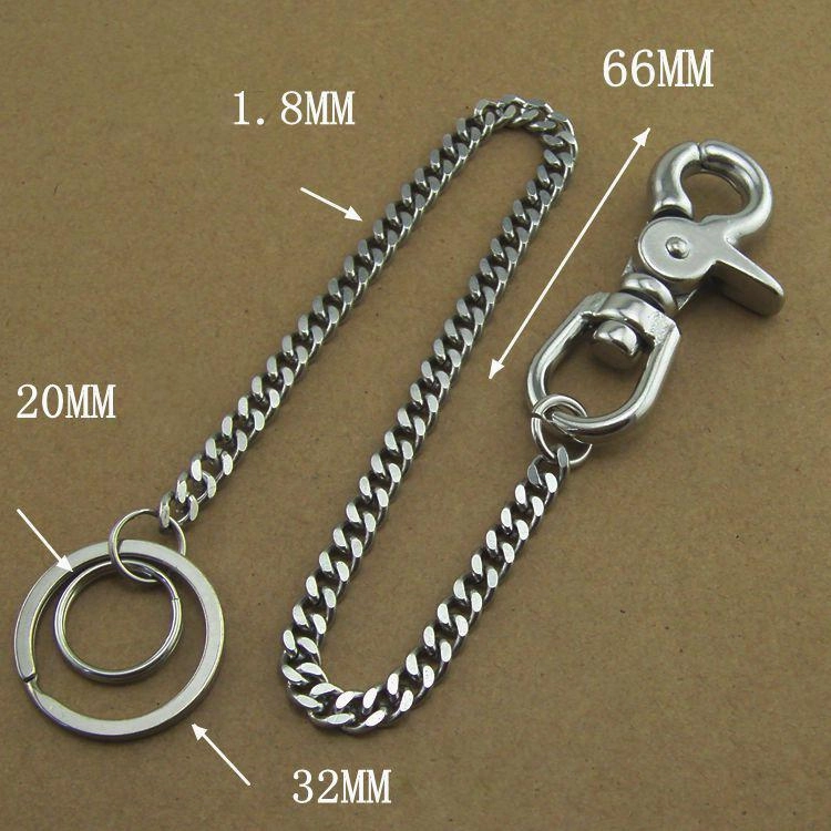 Stainless Steel 15inch Wallets Chain Cool Punk Rock Biker Trucker Wallet Chain Trucker Wallet Chain for Men