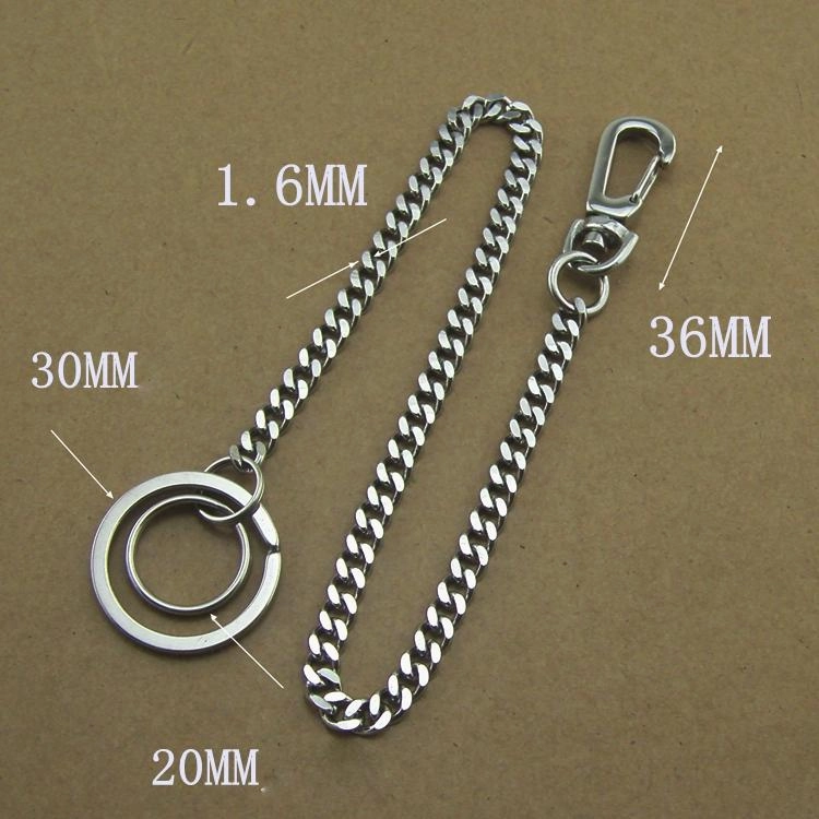 Stainless Steel 15inch Wallets Chain Cool Punk Rock Biker Trucker Wallet Chain Trucker Wallet Chain for Men