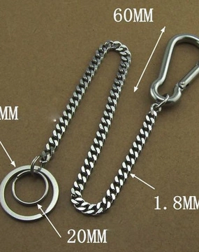 Stainless Steel 15inch Wallets Chain Cool Punk Rock Biker Trucker Wallet Chain Trucker Wallet Chain for Men
