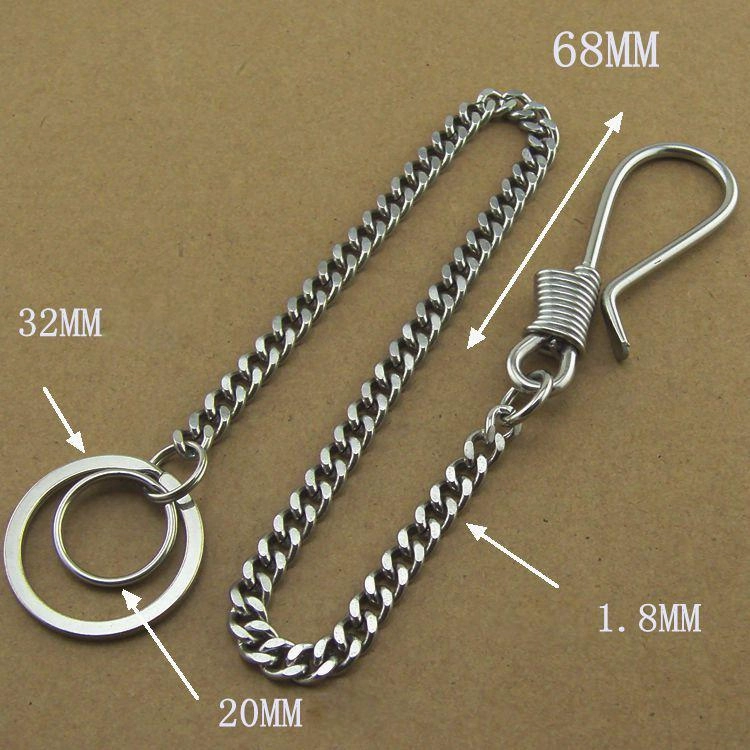 Stainless Steel 15inch Wallets Chain Cool Punk Rock Biker Trucker Wallet Chain Trucker Wallet Chain for Men