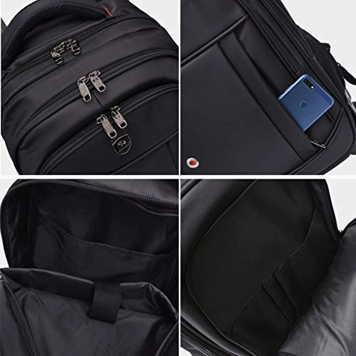 STATEGY Freewheel Wheeled Backpack Business Waterproof Travel Laptop Backpack, Carry-on Bag Perfect for Men and Women (Color : Black, Size : M)