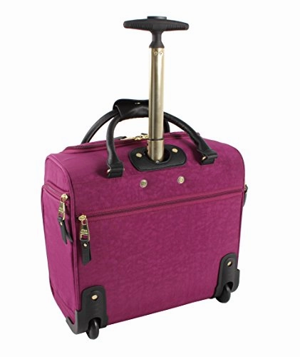 Steve Madden Luggage Wheeled Suitcase Under Seat Bag (Peek-A-Boo Purple)