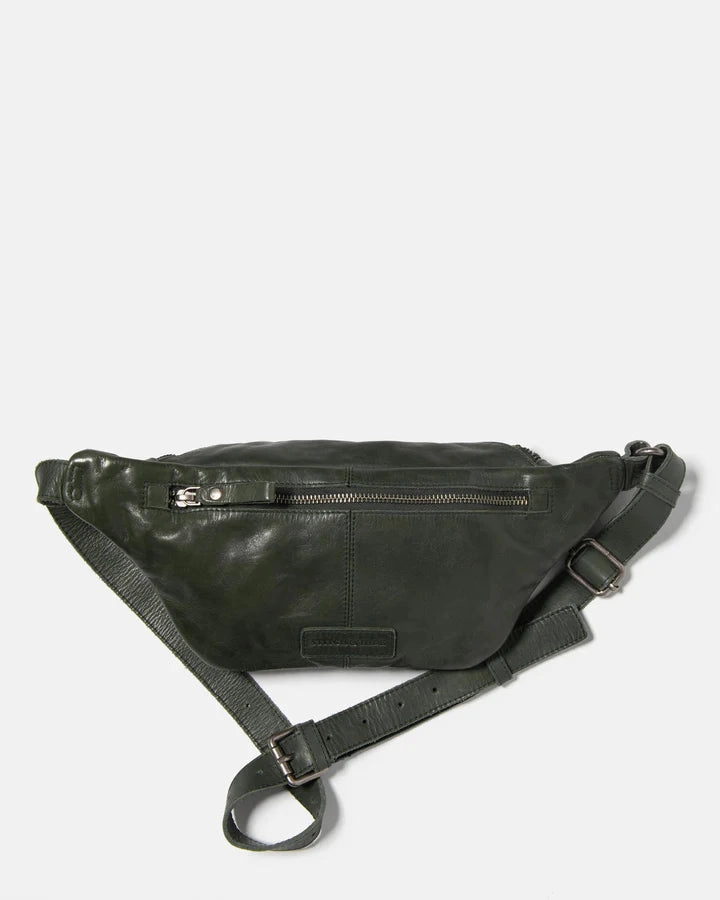 STITCH & HIDE LEATHER NEWTOWN SHOULDER CROSSBODY sling BAG petrol green - FREE WALLET POUCH