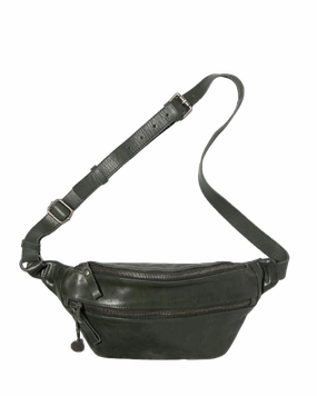 STITCH & HIDE LEATHER NEWTOWN SHOULDER CROSSBODY sling BAG petrol green - FREE WALLET POUCH