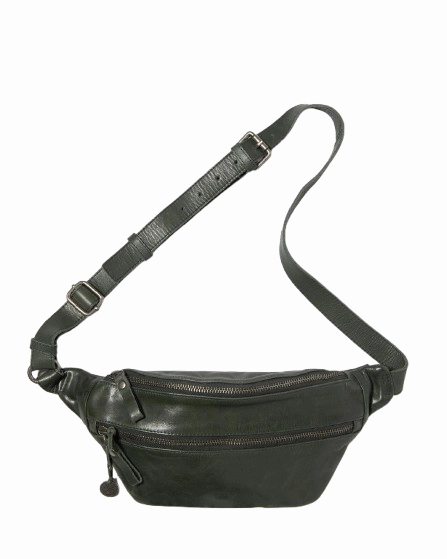 STITCH & HIDE LEATHER NEWTOWN SHOULDER CROSSBODY sling BAG petrol green - FREE WALLET POUCH