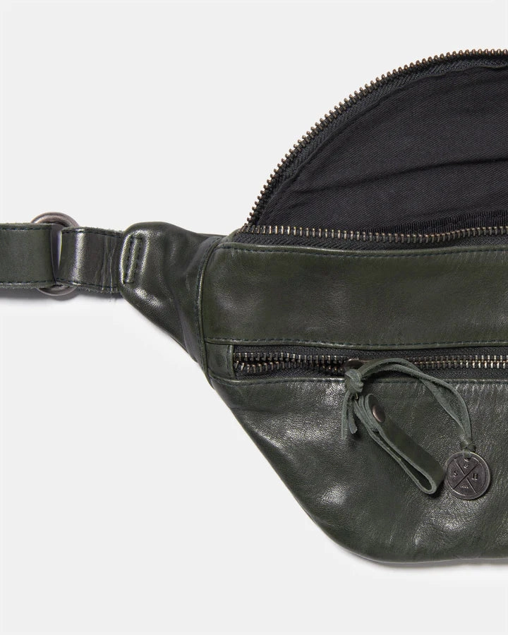 STITCH & HIDE LEATHER NEWTOWN SHOULDER CROSSBODY sling BAG petrol green - FREE WALLET POUCH