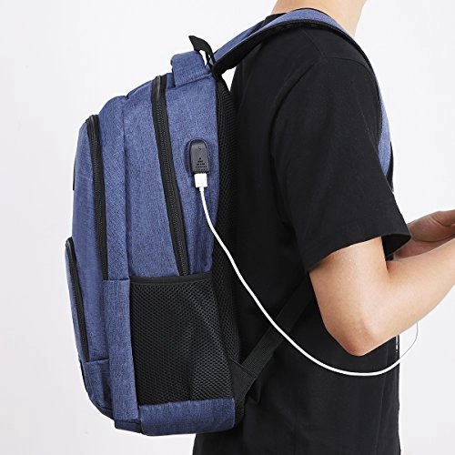 SUEBEKUE Laptop Backpack with laptop compartment for Women Men,College School Bookbag,Slim Backpack