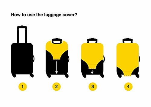Suitcase Cover Swimming Elephant Luggage Cover Travel Case Bag Protector for Kid Girls