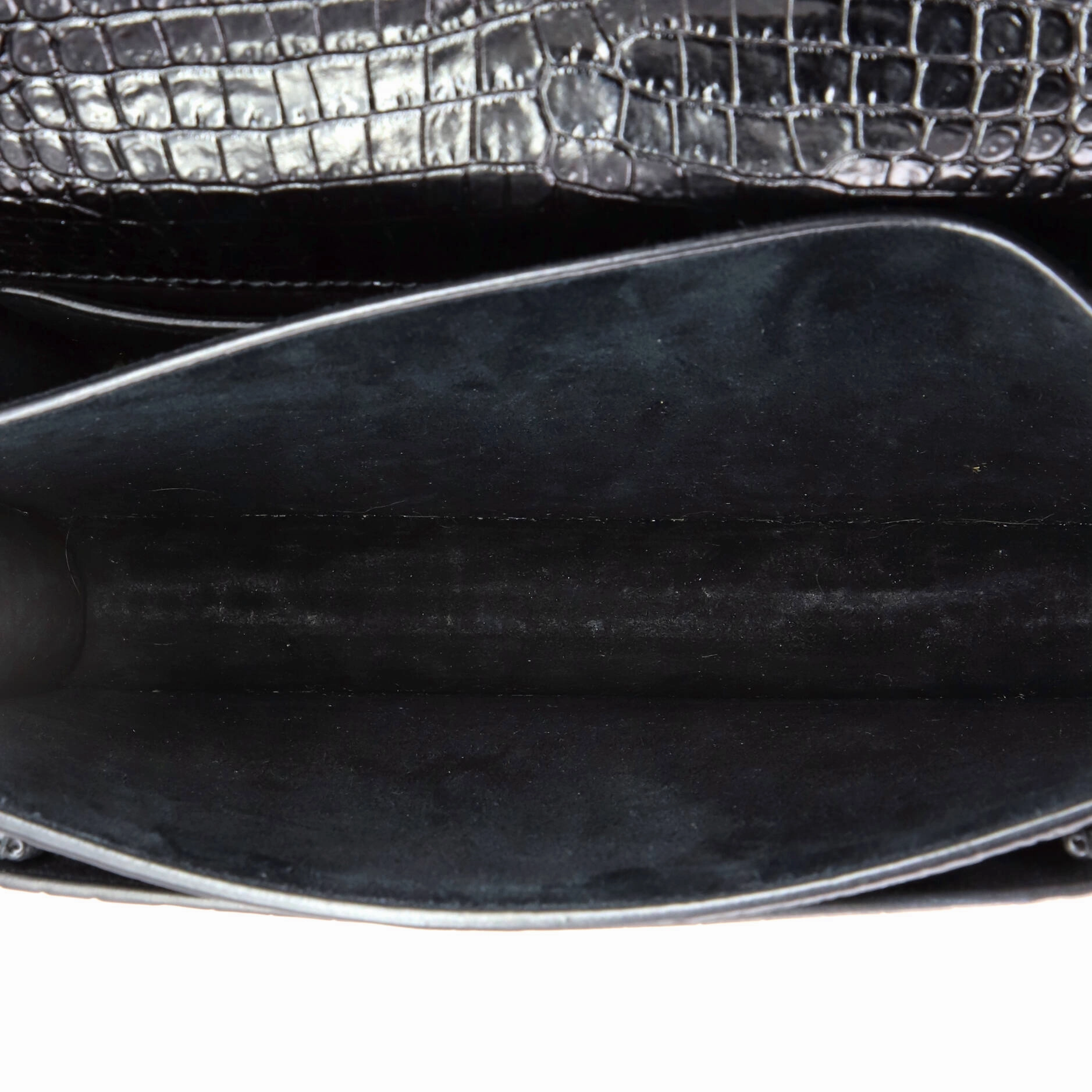 Sunset Crossbody Bag Crocodile Embossed Leather Medium