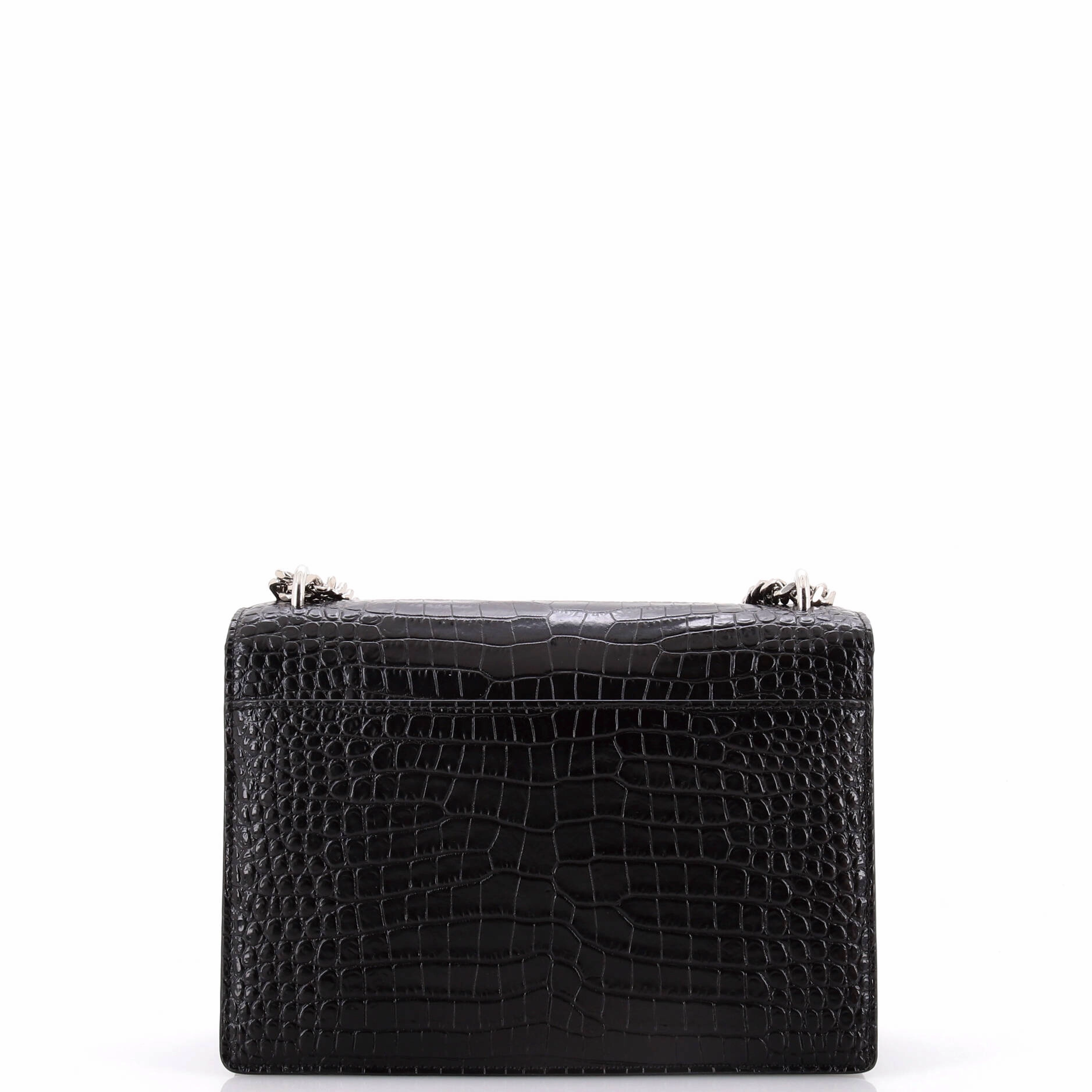 Sunset Crossbody Bag Crocodile Embossed Leather Medium