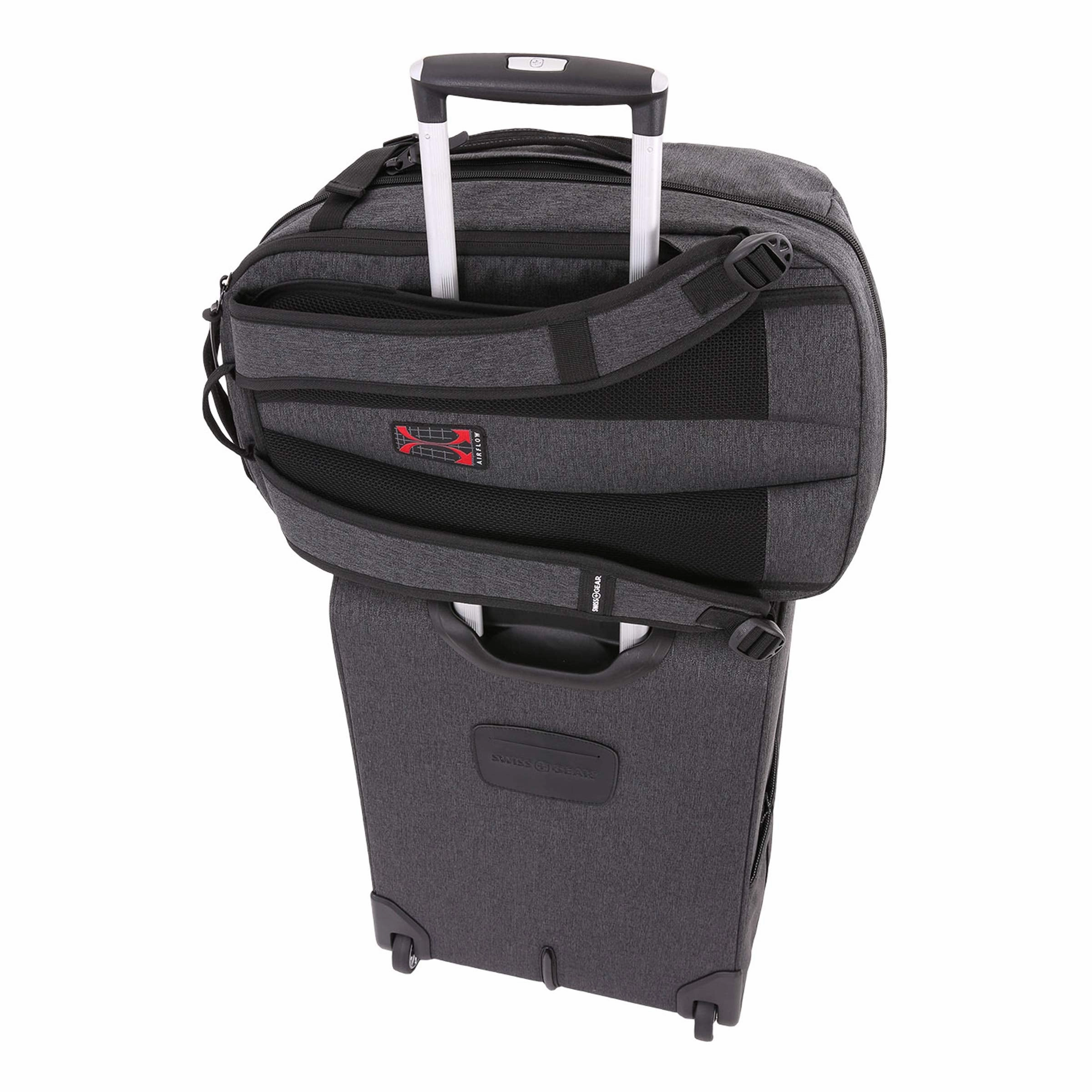SWISSGEAR Getaway Weekend Padded Laptop Backpack | Travel, Work, School | Men's and Women's - Heather Gray