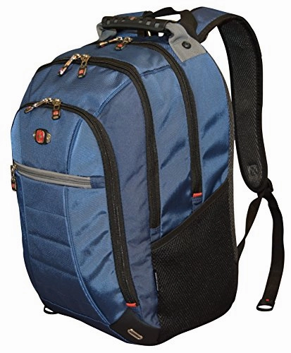 SwissGear Skywalk Double Gusset 16" Padded Laptop Backpack -Black-Blue