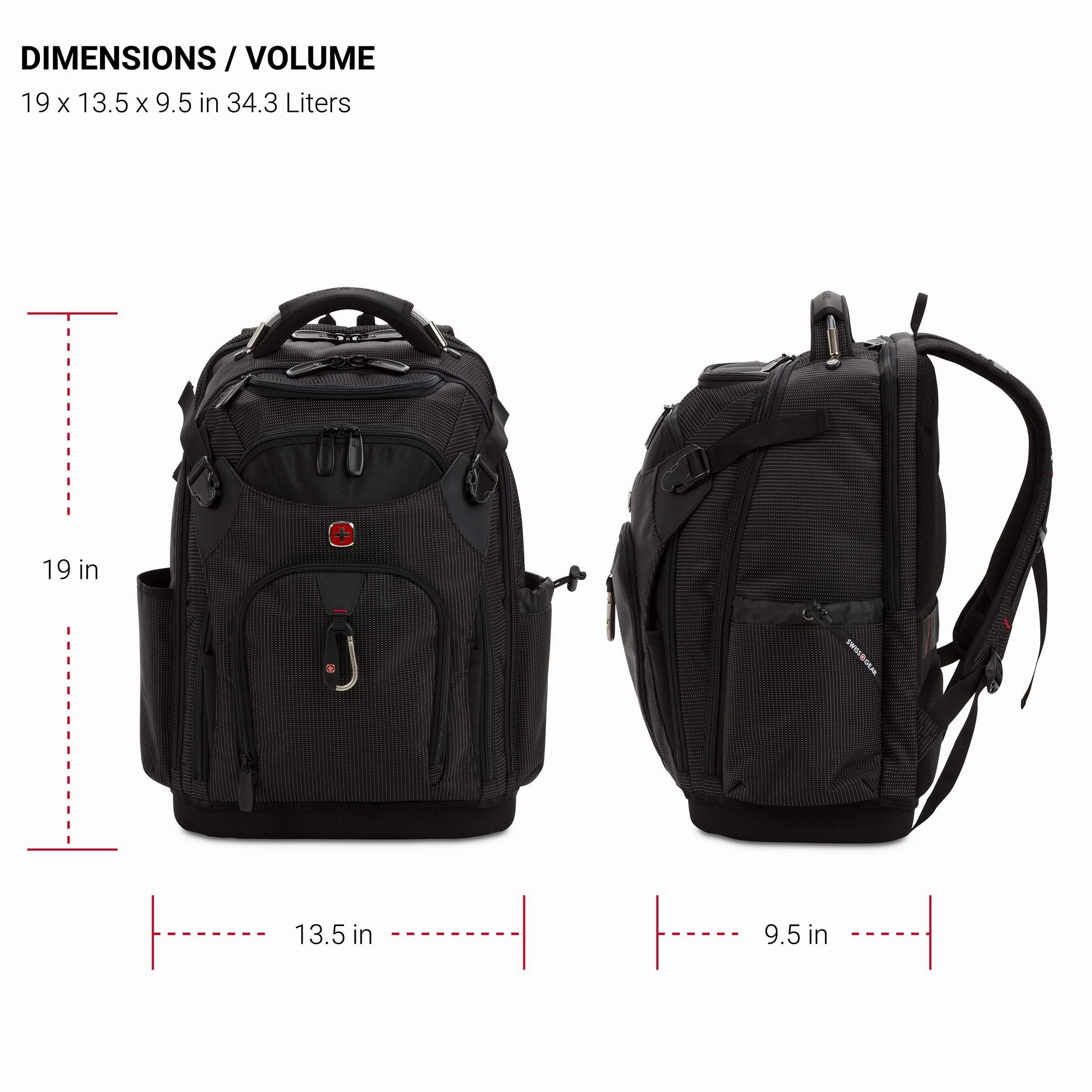 SWISSGEAR Work Pack Pro Ultimate Tool Protection Organization Durable Laptop Backpack with built-in USB port