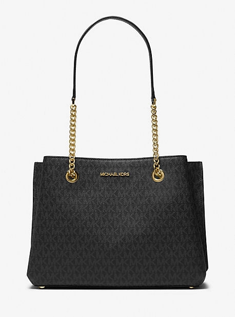 Teagan Large Logo  Shoulder Bag