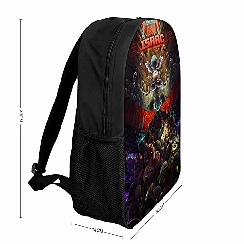 The Binding Of Is-Aac Backpack Lightweight School Bags 17 Inch Laptop Bag for Boy/Girl/teens/Men/Women