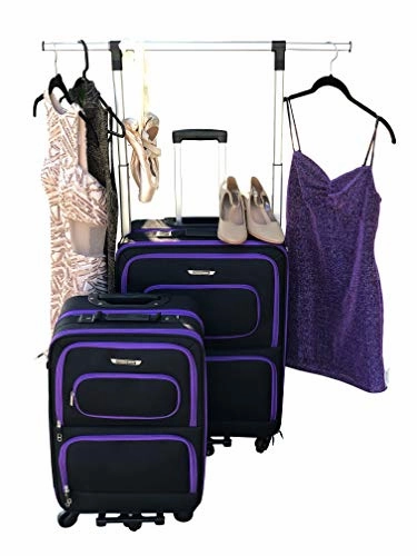 The Dance Angel Suitcase Carry-On Purple and Black"Purple Reign" (Rolling Dance Bag With Costume