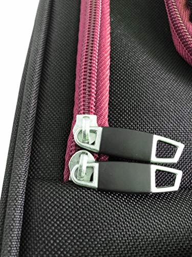 The Dance Angel Suitcase Hot Pink and Black"The Classic" Carry-On (Rolling Dance Bag With Costume