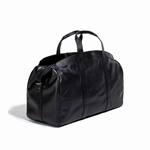 The Gateway Duffel Black Leather Bag by Hook & Albert