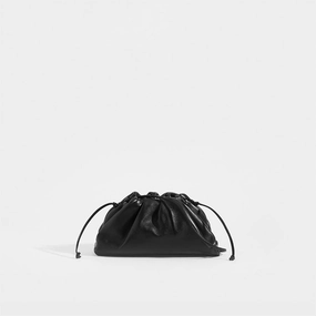 The Pouch Small Gathered Crossbody Bag in Black