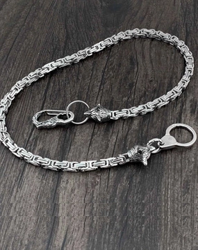Tiger Head Stainless Steel Heavy STAINLESS STEEL Pants Chain Wallet Chain Double Chain For Men