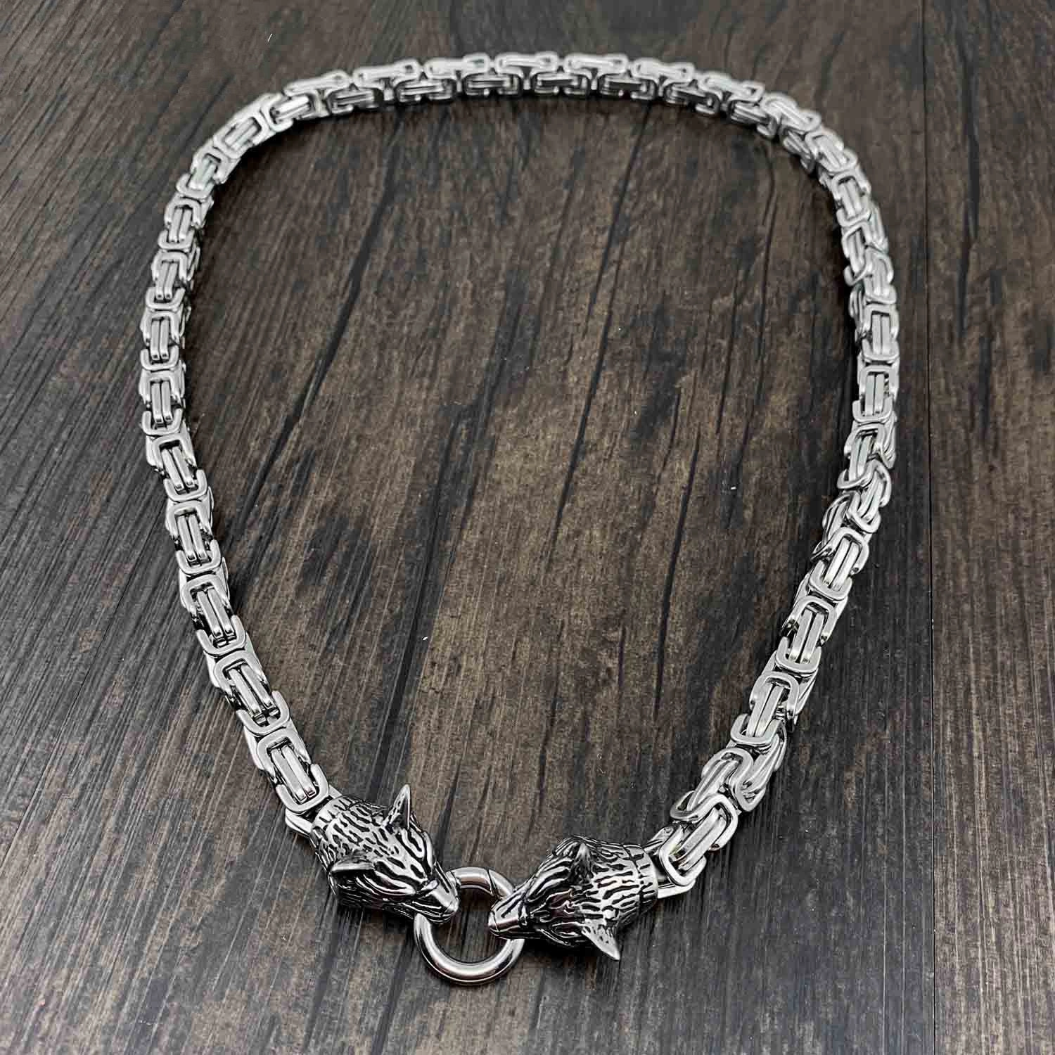 Tiger Head Stainless Steel Heavy STAINLESS STEEL Pants Chain Wallet Chain Double Chain For Men