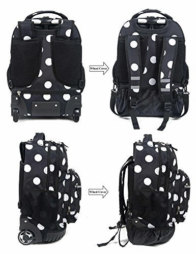Tilami New Antifouling Design 18 Inch Human Engineering Design Laptop Wheeled Rolling Backpack