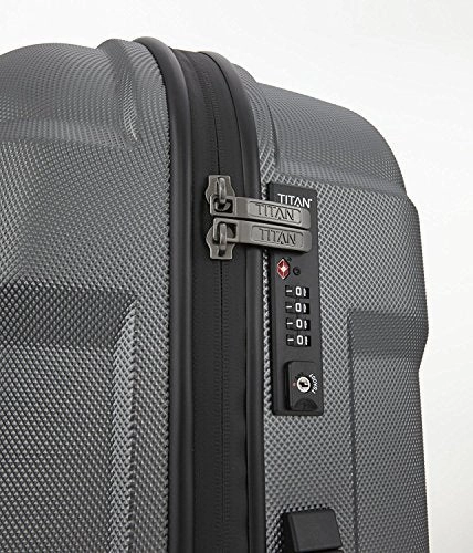 Titan X2 Hard Luggage International 21" Stylish Carryon Spinner (Gunmetal)