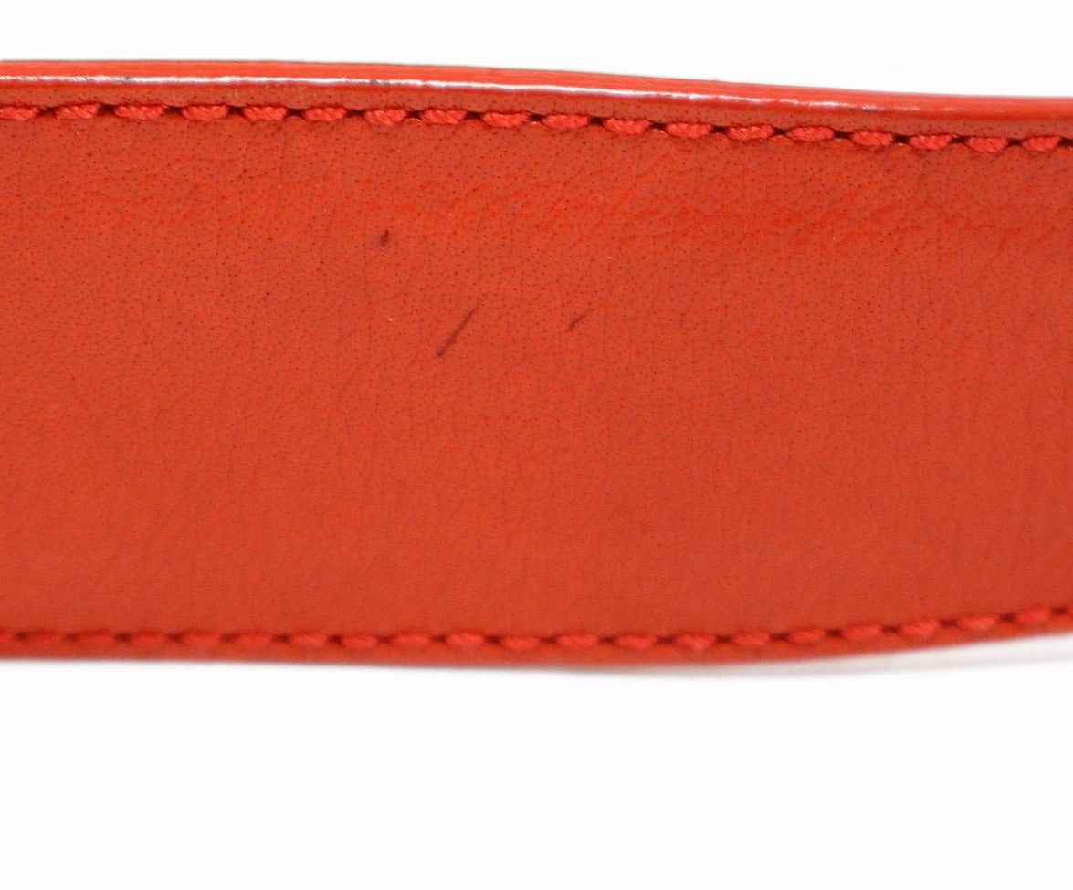 Tod's Red Leather Baguette Shoulder Bag