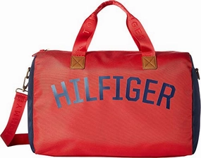 Tommy Hilfiger Men's Zachary Cordura Nylon Duffel Mars Red One Size