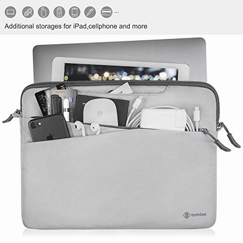 Tomtoc 15.6 Inch Laptop Shoulder Bag, 360 Protective Laptop Messenger Bag Lightweight Slim Handbag