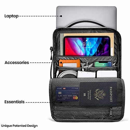 tomtoc Laptop Shoulder Bag for 15-16 Inch MacBook Pro A2141 A1398Surface Book 3/2, Dell XPS 17/15, The New Razer Blade 15, 14 HP Acer ASUS ThinkPad Laptop, Spill-resistant Protective Vertical Case