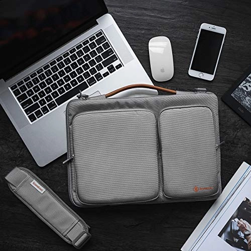 tomtoc Original 15.6 Inch Laptop Shoulder Bag with CornerArmor Patent & Accessory Pocket, 360