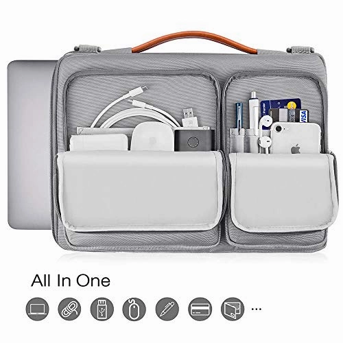 tomtoc Original 15.6 Inch Laptop Shoulder Bag with CornerArmor Patent & Accessory Pocket, 360